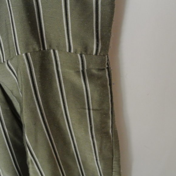 4SI3NNA Sonya Green Stripe Cutout Jumpsuit M - Picture 10 of 14